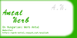 antal werb business card